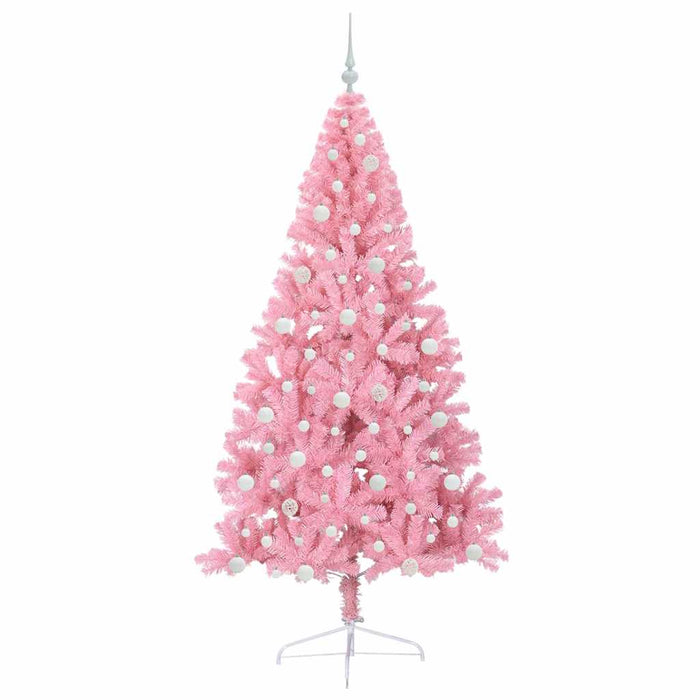 Albero di Natale artificiale con luci integrate Rosa 210 cm PVC 3397092
