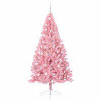 Albero di Natale artificiale con luci integrate Rosa 210 cm PVC 3397094