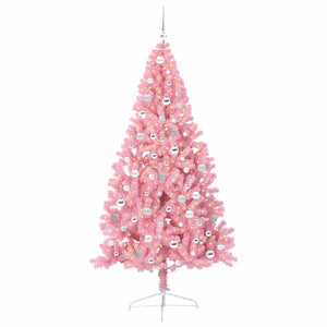 Albero di Natale artificiale con luci integrate Rosa 210 cm PVC 3397094
