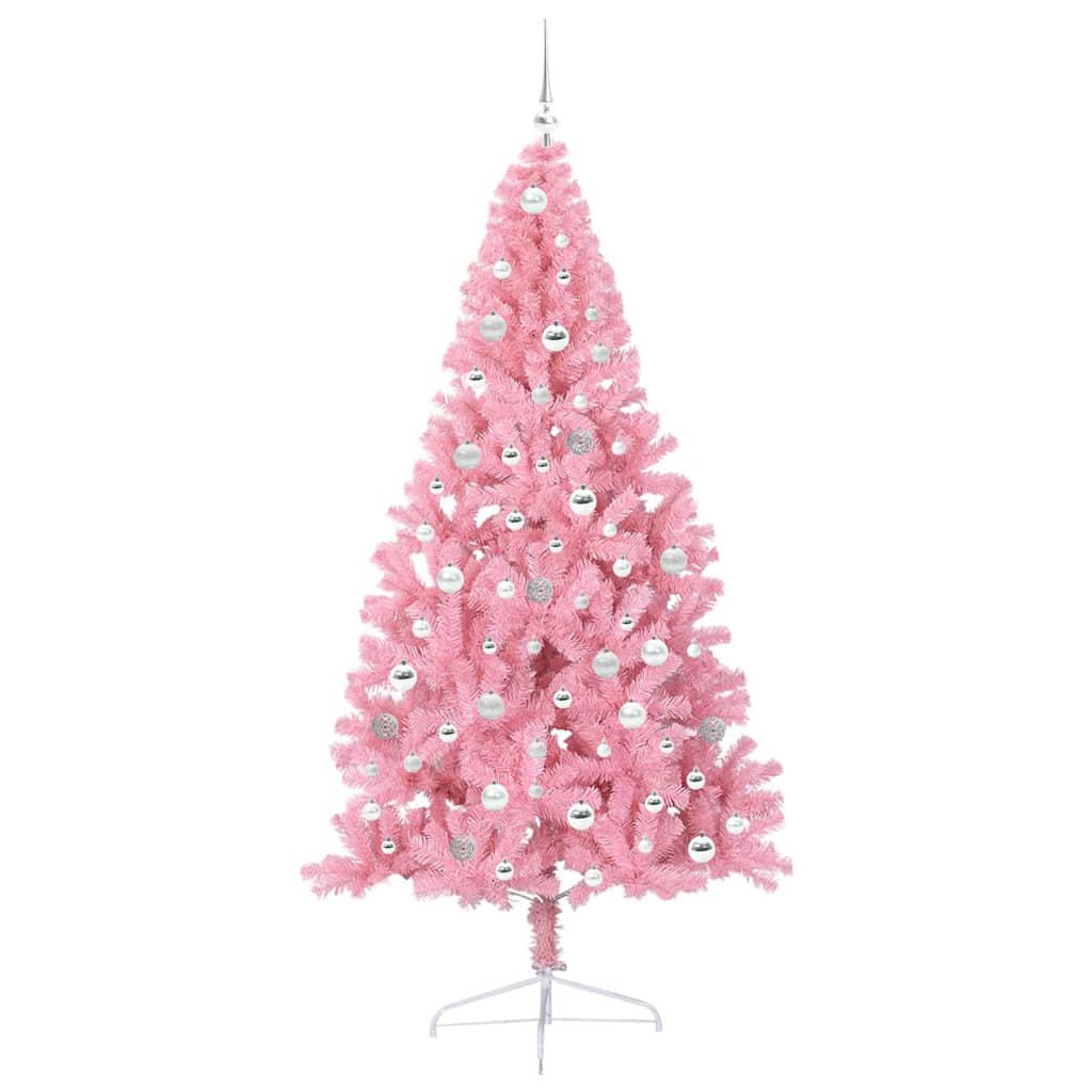Albero di Natale artificiale con luci integrate Rosa 210 cm PVC 3397094