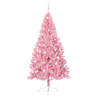 Albero di Natale artificiale con luci integrate Rosa 210 cm PVC 3397094