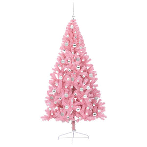 Albero di Natale artificiale con luci integrate Rosa 210 cm PVC 3397094