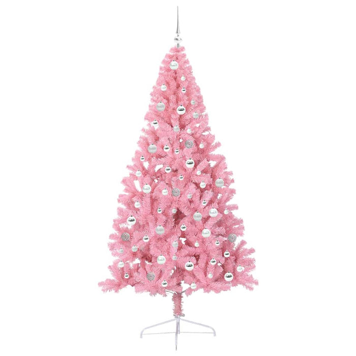 Albero di Natale artificiale con luci integrate Rosa 210 cm PVC 3397094
