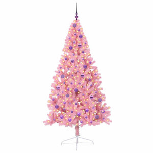 Albero di Natale artificiale con luci integrate Rosa 210 cm PVC 3397095