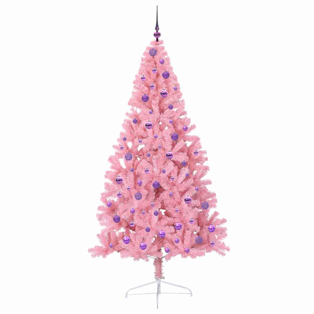 Albero di Natale artificiale con luci integrate Rosa 210 cm PVC 3397095