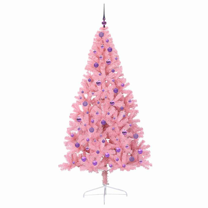 Albero di Natale artificiale con luci integrate Rosa 210 cm PVC 3397095