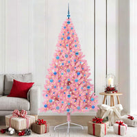 Albero di Natale artificiale con luci integrate Rosa 210 cm PVC 3397096