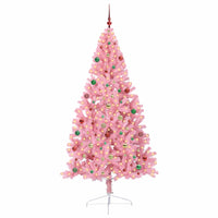Albero di Natale artificiale con luci integrate Rosa 210 cm PVC 3397097