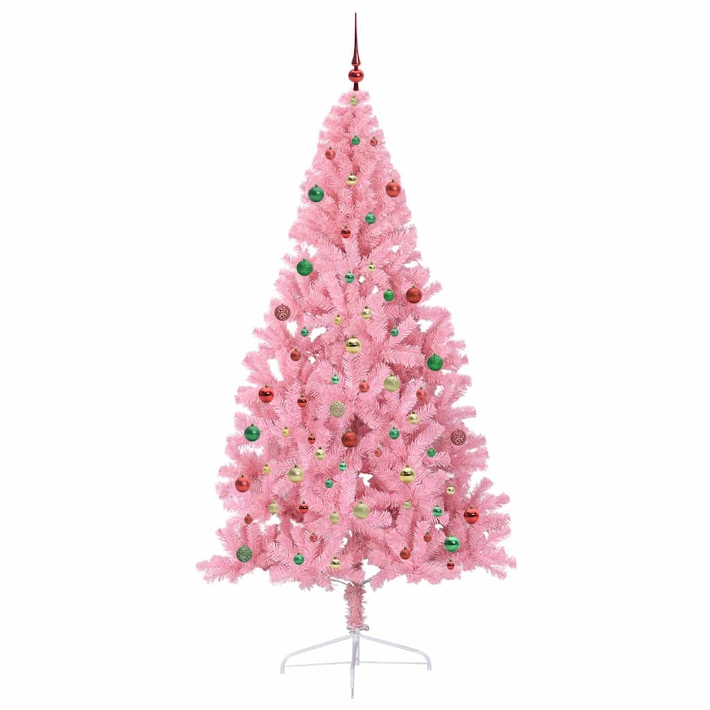 Albero di Natale artificiale con luci integrate Rosa 210 cm PVC 3397097