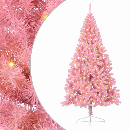 Albero di Natale artificiale con luci integrate Rosa 240 cm PVC 3397098