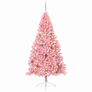 Albero di Natale artificiale con luci integrate Rosa 240 cm PVC 3397100