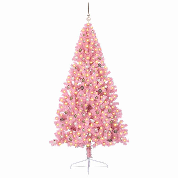 Albero di Natale artificiale con luci integrate Rosa 240 cm PVC 3397100