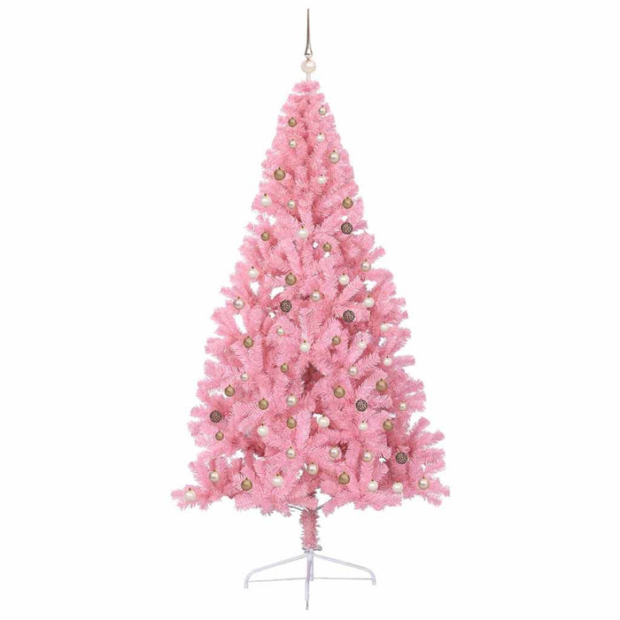 Albero di Natale artificiale con luci integrate Rosa 240 cm PVC 3397100