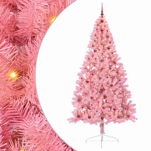 Albero di Natale artificiale con luci integrate Rosa 240 cm PVC 3397102