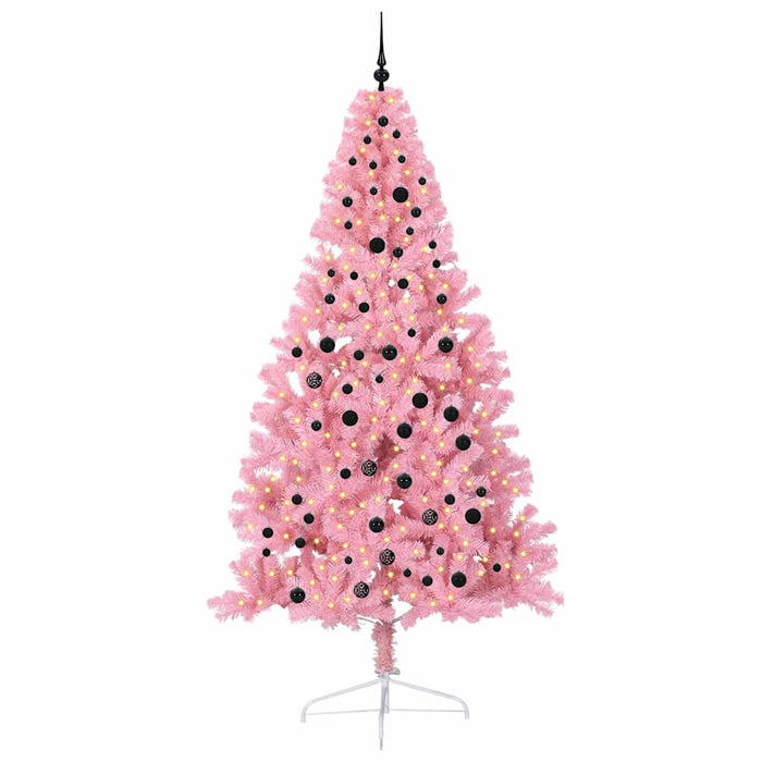 Albero di Natale artificiale con luci integrate Rosa 240 cm PVC 3397103