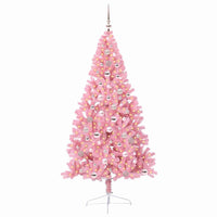 Albero di Natale artificiale con luci integrate Rosa 240 cm PVC 3397104