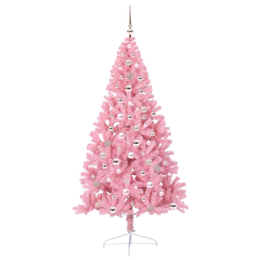 Albero di Natale artificiale con luci integrate Rosa 240 cm PVC 3397104