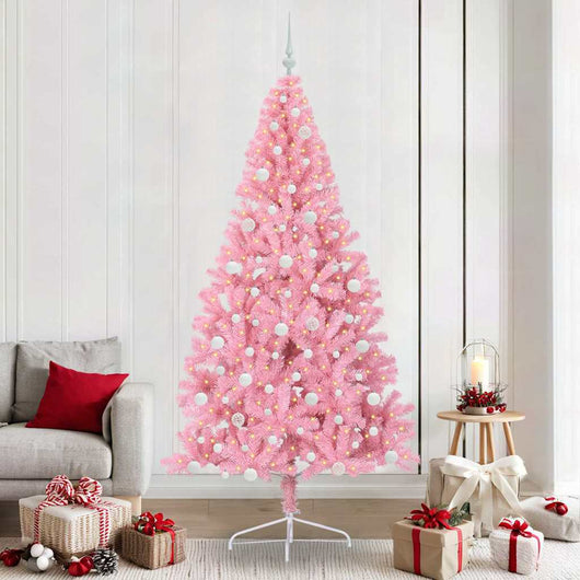 Albero di Natale artificiale con luci integrate Rosa 240 cm PVC 3397105