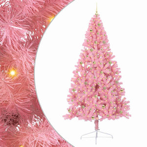 Albero di Natale artificiale con luci integrate Rosa 240 cm PVC 3397106