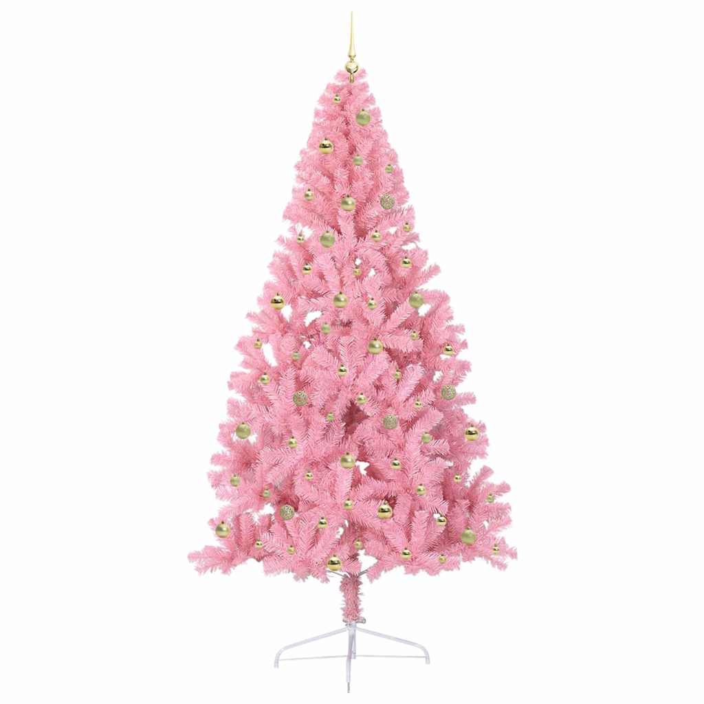 Albero di Natale artificiale con luci integrate Rosa 240 cm PVC 3397106