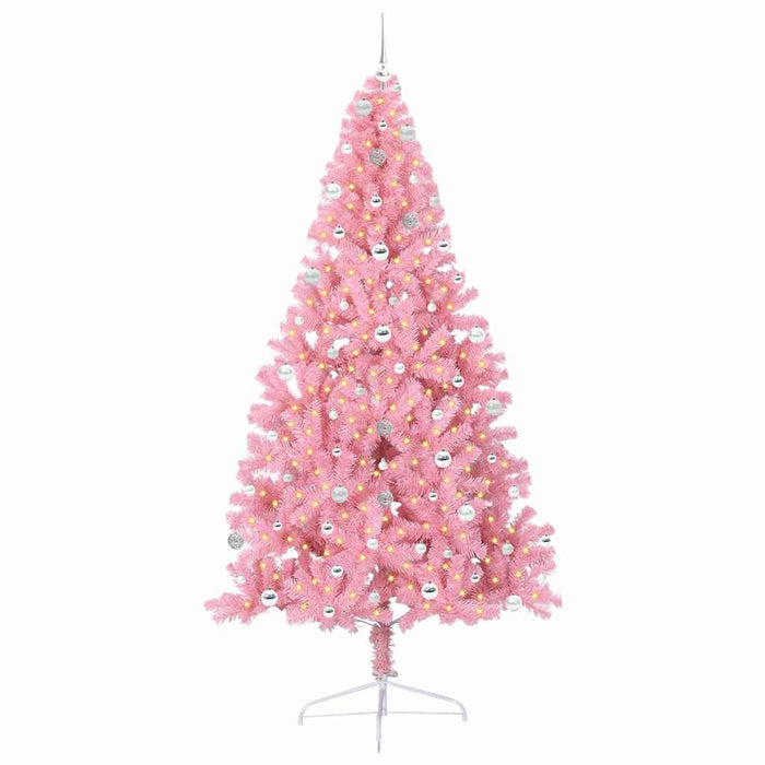 Albero di Natale artificiale con luci integrate Rosa 240 cm PVC 3397107