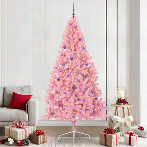 Albero di Natale artificiale con luci integrate Rosa 240 cm PVC 3397108