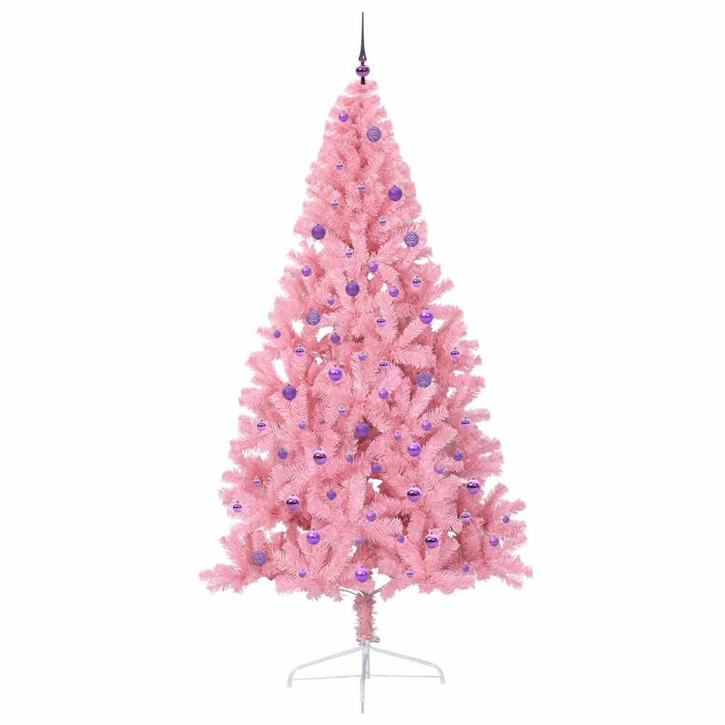 Albero di Natale artificiale con luci integrate Rosa 240 cm PVC 3397108