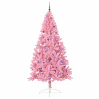 Albero di Natale artificiale con luci integrate Rosa 240 cm PVC 3397108