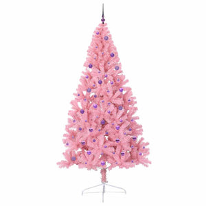 Albero di Natale artificiale con luci integrate Rosa 240 cm PVC 3397108