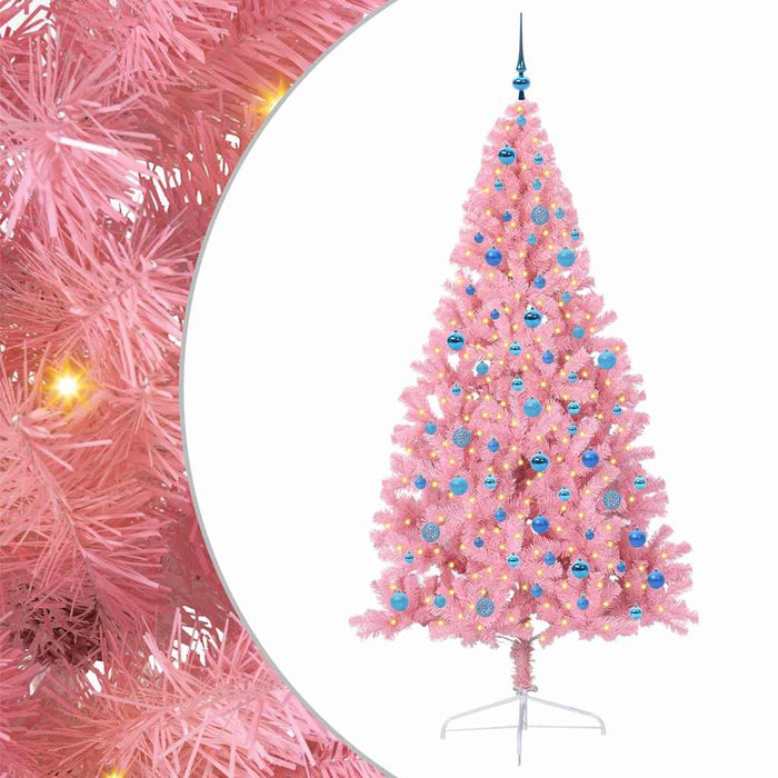 Albero di Natale artificiale con luci integrate Rosa 240 cm PVC 3397109