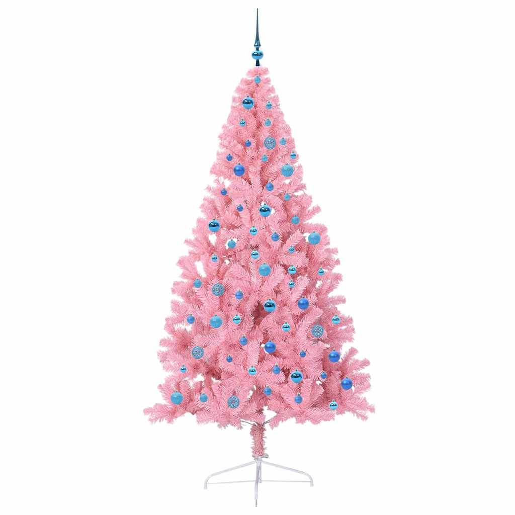 Albero di Natale artificiale con luci integrate Rosa 240 cm PVC 3397109