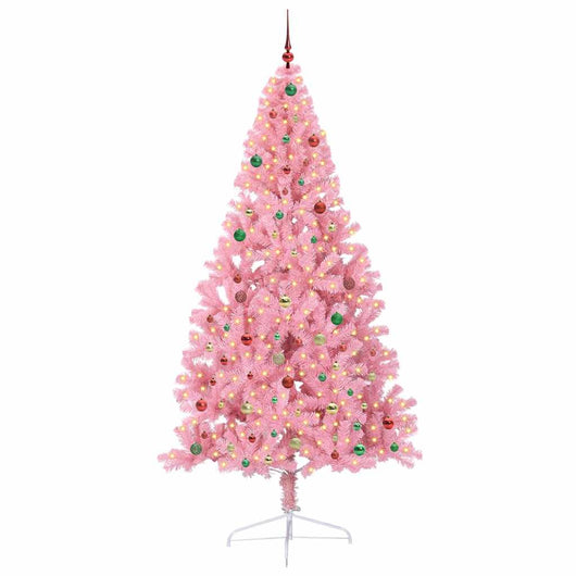 Albero di Natale artificiale con luci integrate Rosa 240 cm PVC 3397110