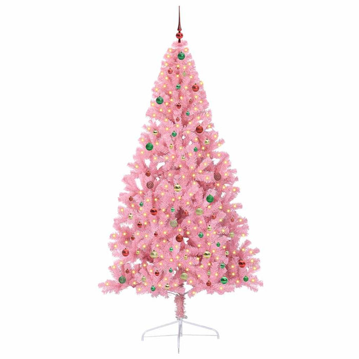 Albero di Natale artificiale con luci integrate Rosa 240 cm PVC 3397110
