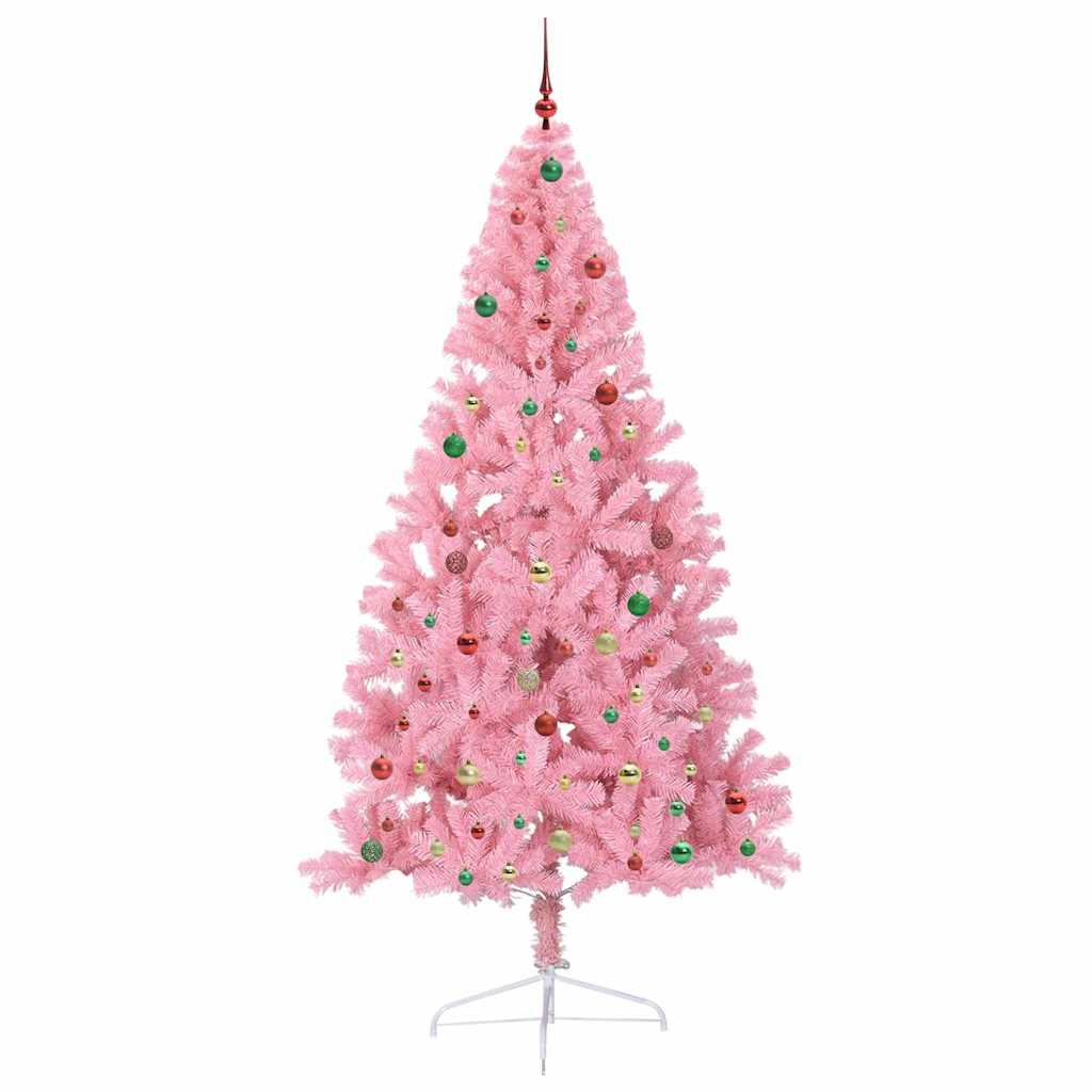 Albero di Natale artificiale con luci integrate Rosa 240 cm PVC 3397110