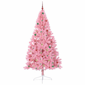 Albero di Natale artificiale con luci integrate Rosa 240 cm PVC 3397110