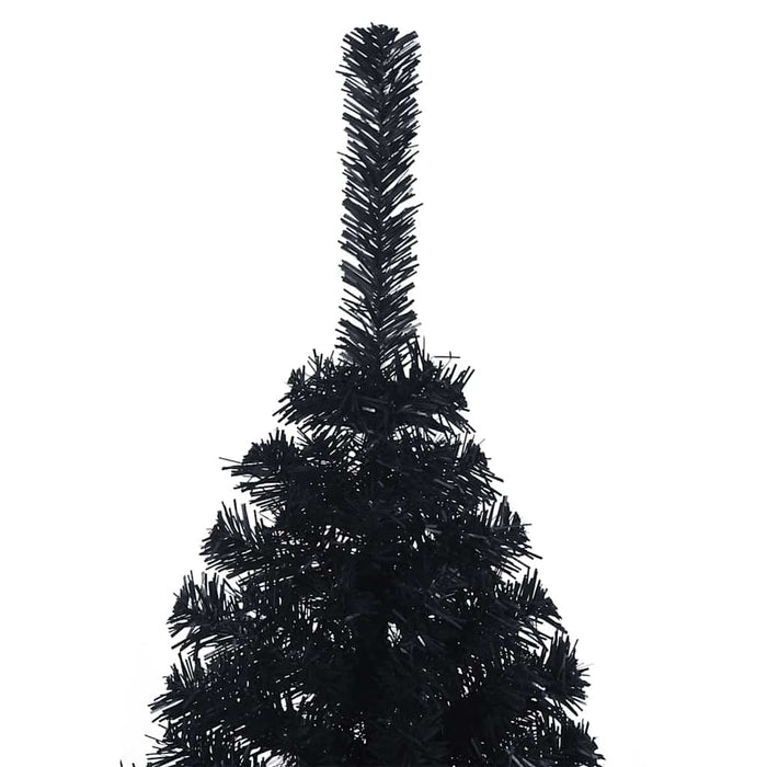 Albero di Natale artificiale con luci integrate Nero 120 cm PVC 3397111