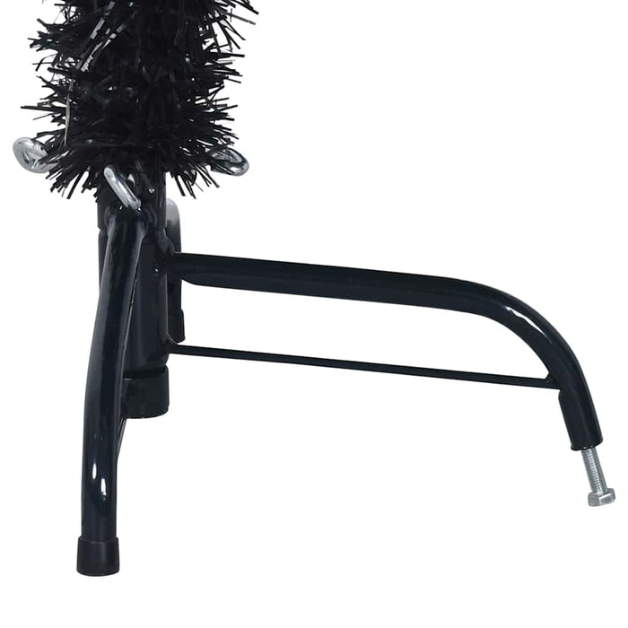 Albero di Natale artificiale con luci integrate Nero 120 cm PVC 3397111