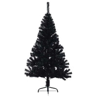 Albero di Natale artificiale con luci integrate Nero 120 cm PVC 3397116