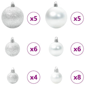 Albero di Natale artificiale con luci integrate Nero 120 cm PVC 3397120