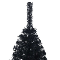 Albero di Natale artificiale con luci integrate Nero 150 cm PVC 3397124