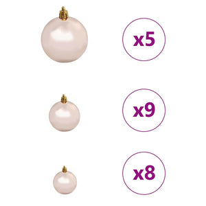 Albero di Natale artificiale con luci integrate Nero 150 cm PVC 3397126