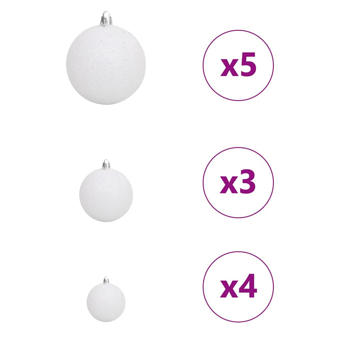 Albero di Natale artificiale con luci integrate Nero 150 cm PVC 3397127