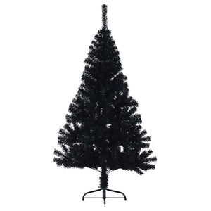 Albero di Natale artificiale con luci integrate Nero 150 cm PVC 3397129