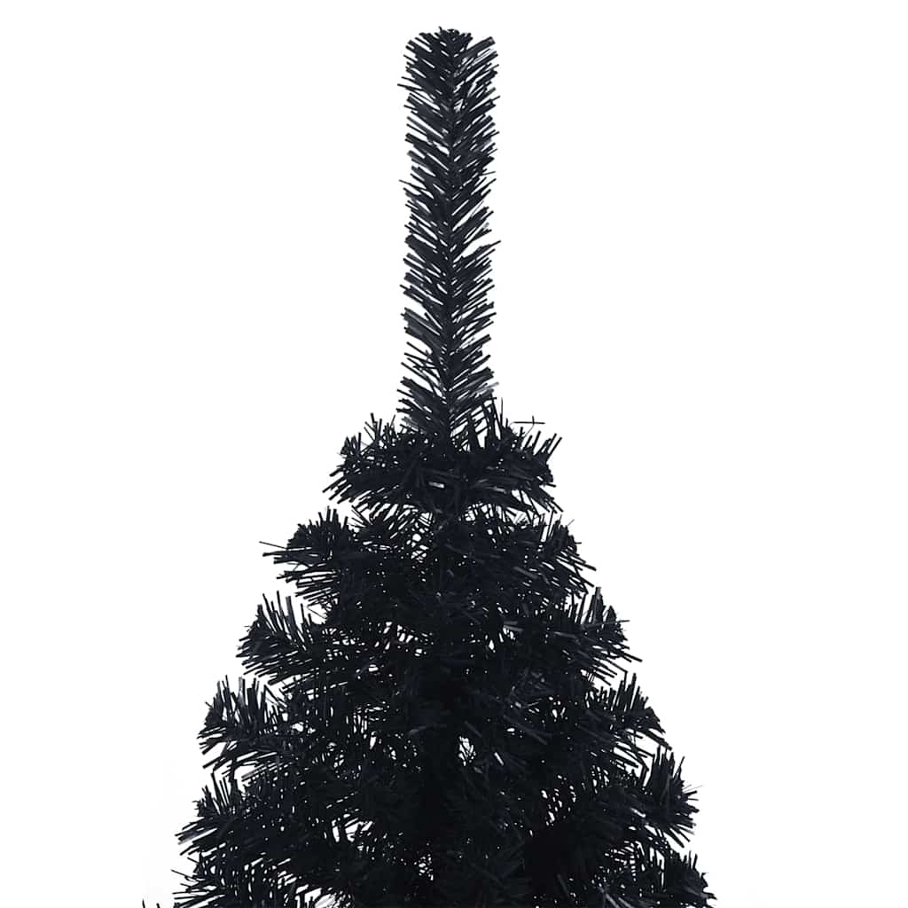 Albero di Natale artificiale con luci integrate Nero 150 cm PVC 3397130