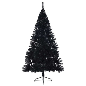 Albero di Natale artificiale con luci integrate Nero 180 cm PVC 3397148