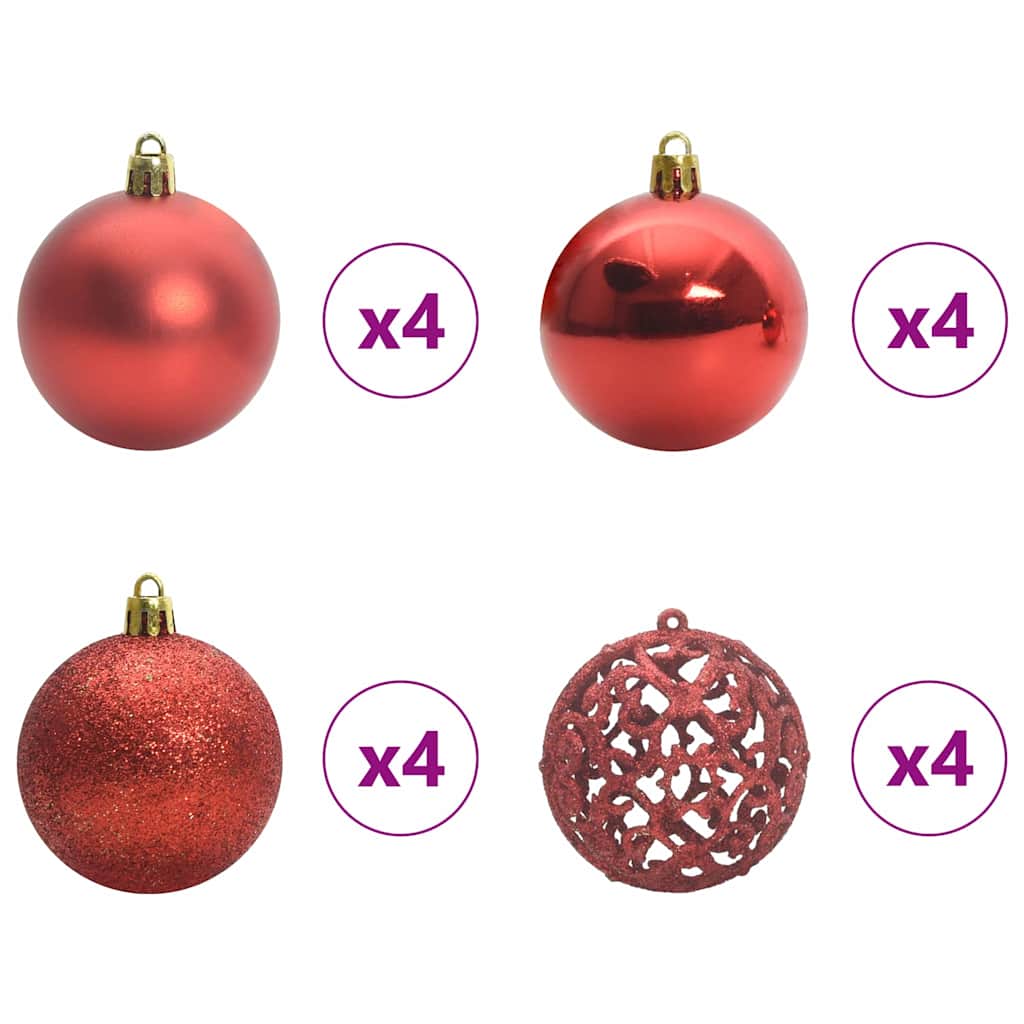 Albero di Natale artificiale con luci integrate Nero 180 cm PVC 3397149