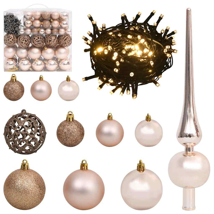 Albero di Natale artificiale con luci integrate Nero 210 cm PVC 3397152