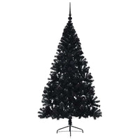 Albero di Natale artificiale con luci integrate Nero 210 cm PVC 3397155