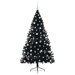 Albero di Natale artificiale con luci integrate Nero 210 cm PVC 3397157