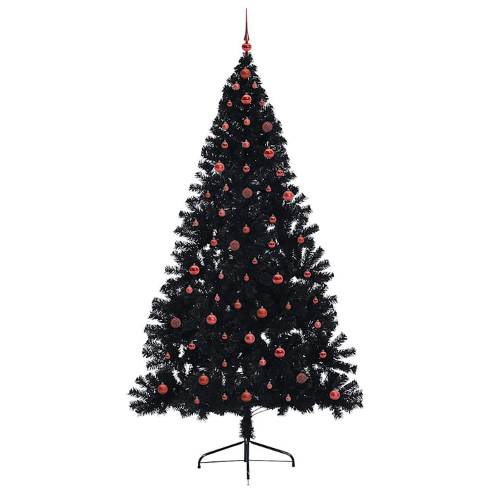 Albero di Natale artificiale con luci integrate Nero 240 cm PVC 3397167